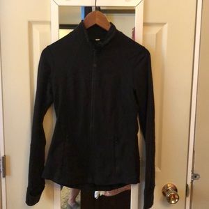 Lululemon fitted black zip up jacket size 6